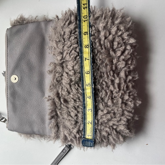 Elegant Taupe Grey Faux Fur Clutch Purse - Picture 7 of 9